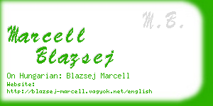 marcell blazsej business card